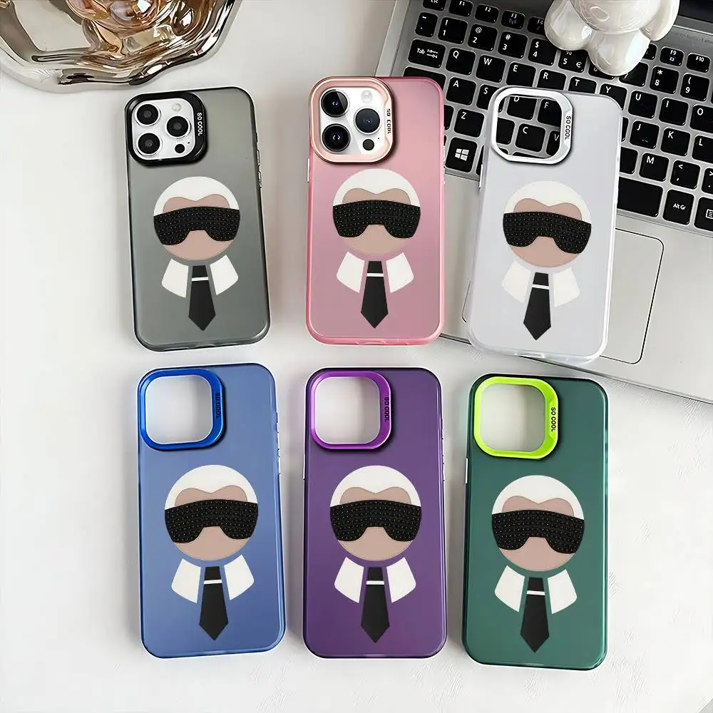 

Famous Designer Head Portrait Phone Case For iPhone 16,15,14,13,12,11,Plus,Mini,Pro,E,SE4,XS,MAX Candy Colorful Matte Cover