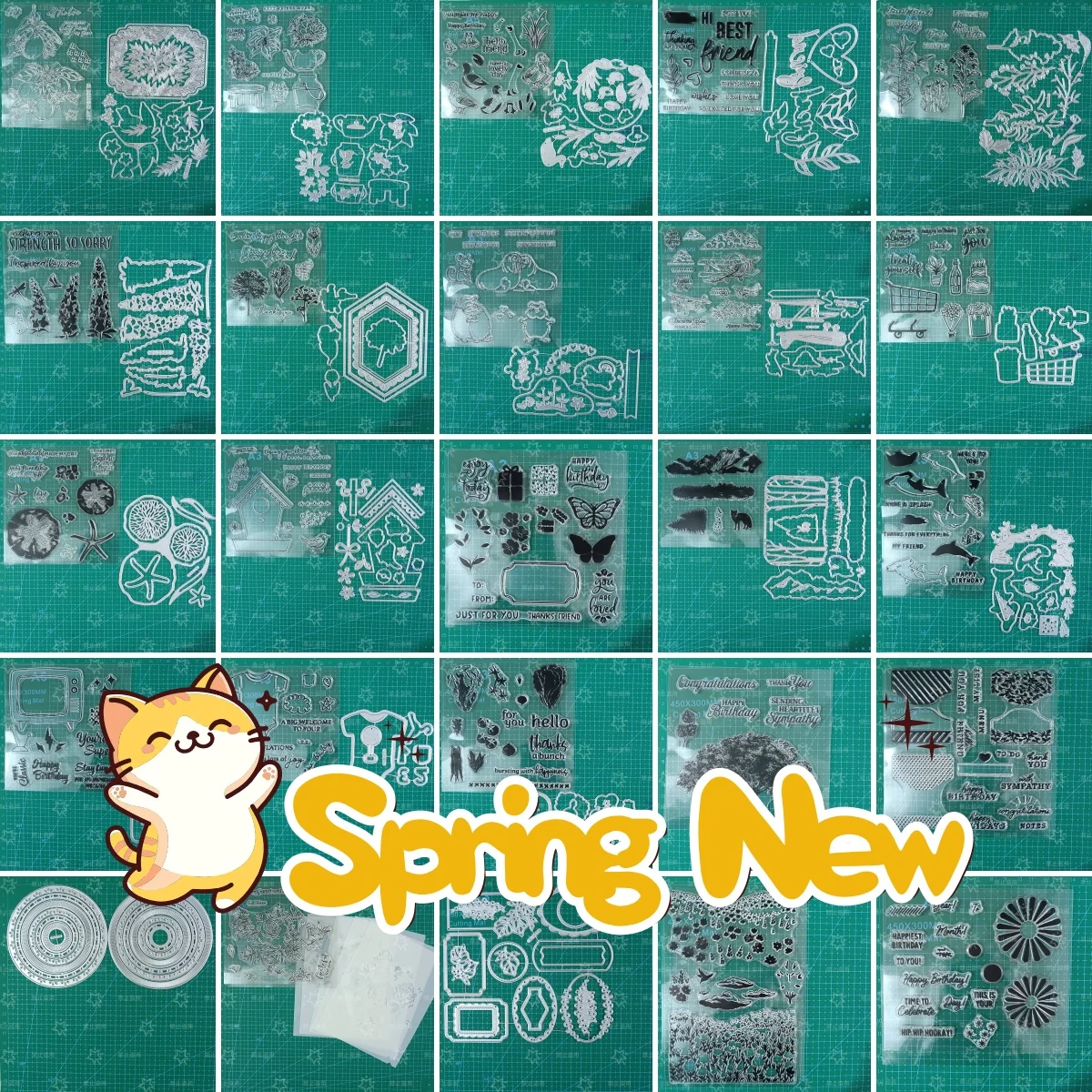 

Spring New Nature Flowers Citrus Tree Onesie Market Metal Cutting Dies Clear Stamps Stencil for DIY Making Card Scrapbook