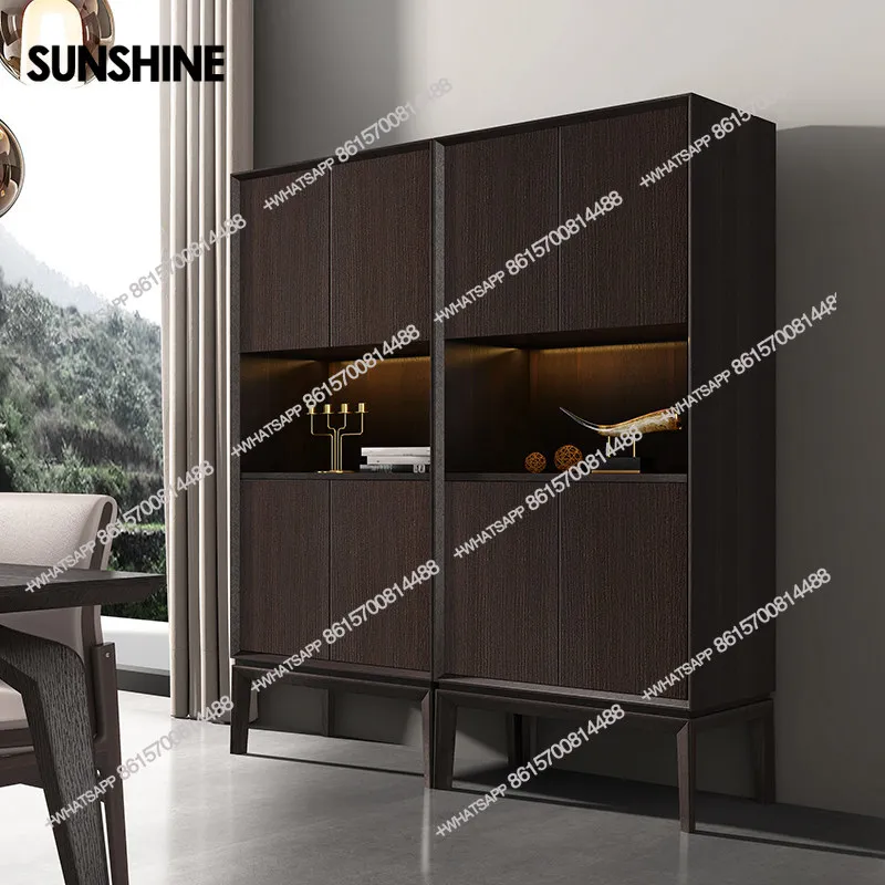 Extremely simple light luxury living room storage dining side cabinet modern decorative wine cabinet
