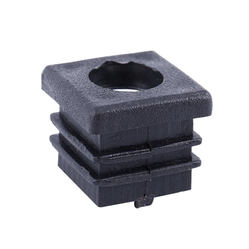 Square Tubing Pipe End Caps Insert Plugs M8 Thread 20X20mm 40Pcs Black