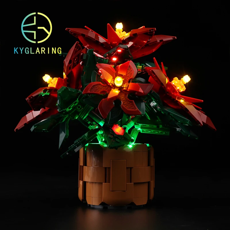 Kyglaring Light Kit For 10370 Poinsettia Building Blocks LED Kit Toys (NOT Include the Model)
