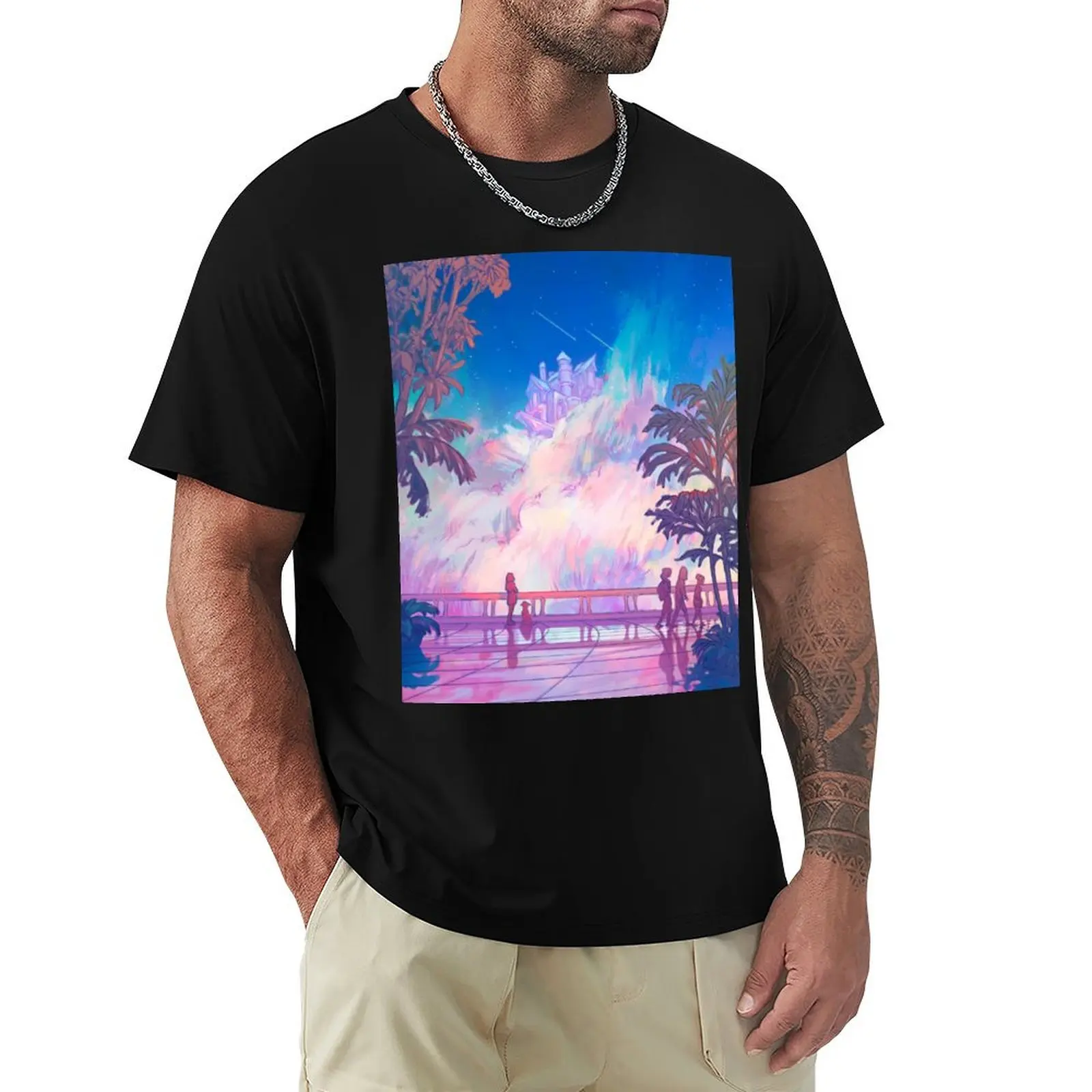 Enchanting Cloudscape Wonders T-Shirt Graphic Print Short Sleeve T-Shirt