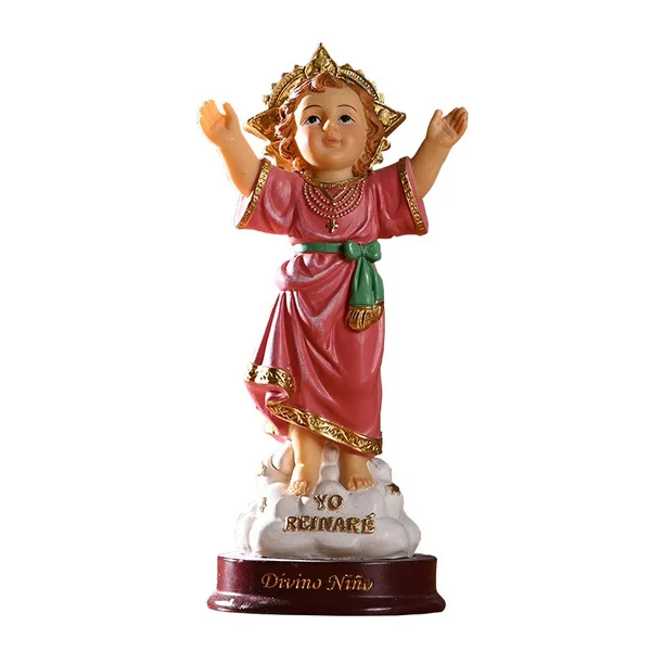 Divine Jesus Child Figurine Holy Child Religious Statue Resin Figure Home Office Religious Decoration Ornament Crafts