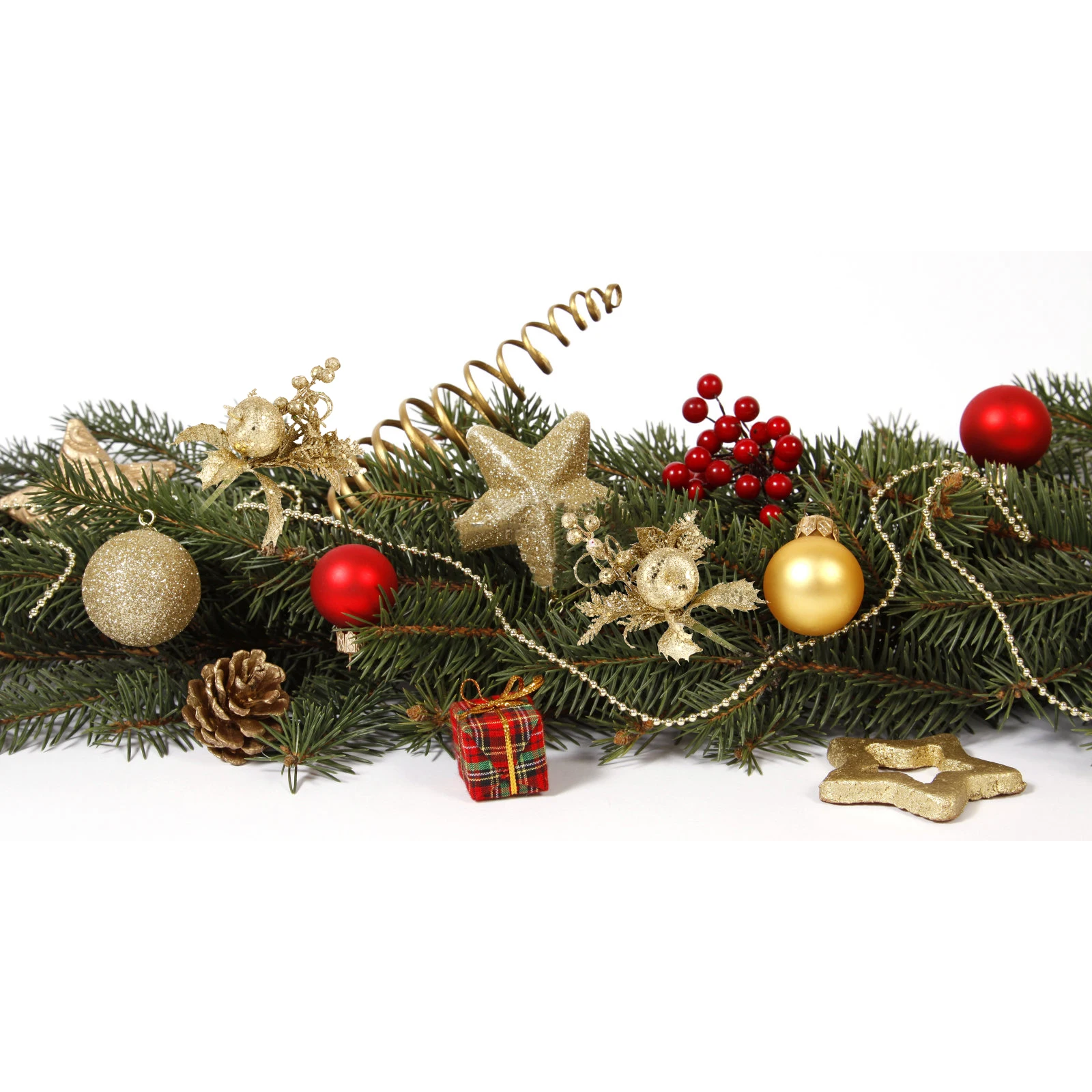 

6 Pcs Wreaths Christmas Flower Cuttings Branches Picks Decoration Garland Tree Artificial Floral Berry Golden Arrangements