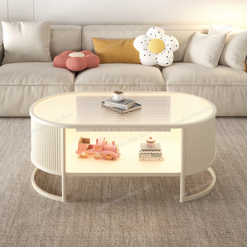 

High Modern Coffee Table Luxury Wood Smart Space Saving Coffee Table Unique Design Mesa De Centro Furniture Living Room