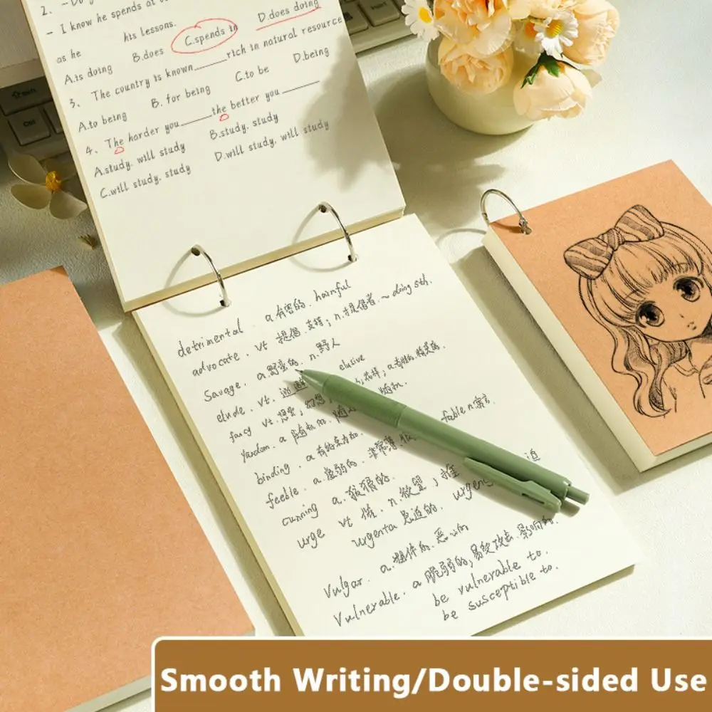 Notatnik A5/A6 z luźnymi kartkami, odrywany, czysty, do rysowania, graffiti, z dziurkami pojedynczymi/podwójnymi, zeszyt do szkicowania dla ucznia.