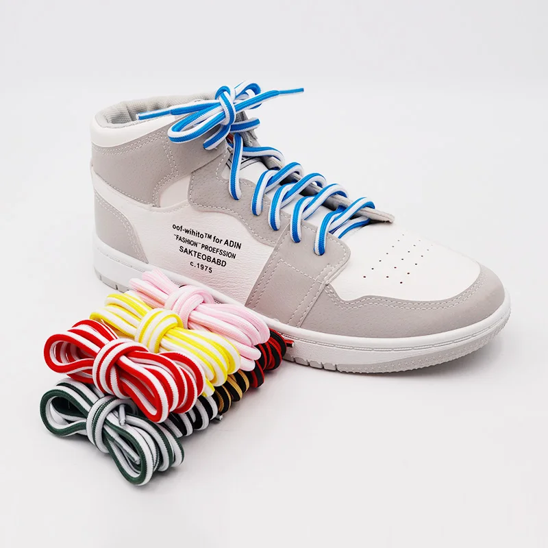 

Weiou Lace 5MM Double Colors Round Type Rope Couple's Unique Meaning Bracelet Lace Trendy Shoelace Clothing Sneaker Fashion Tape