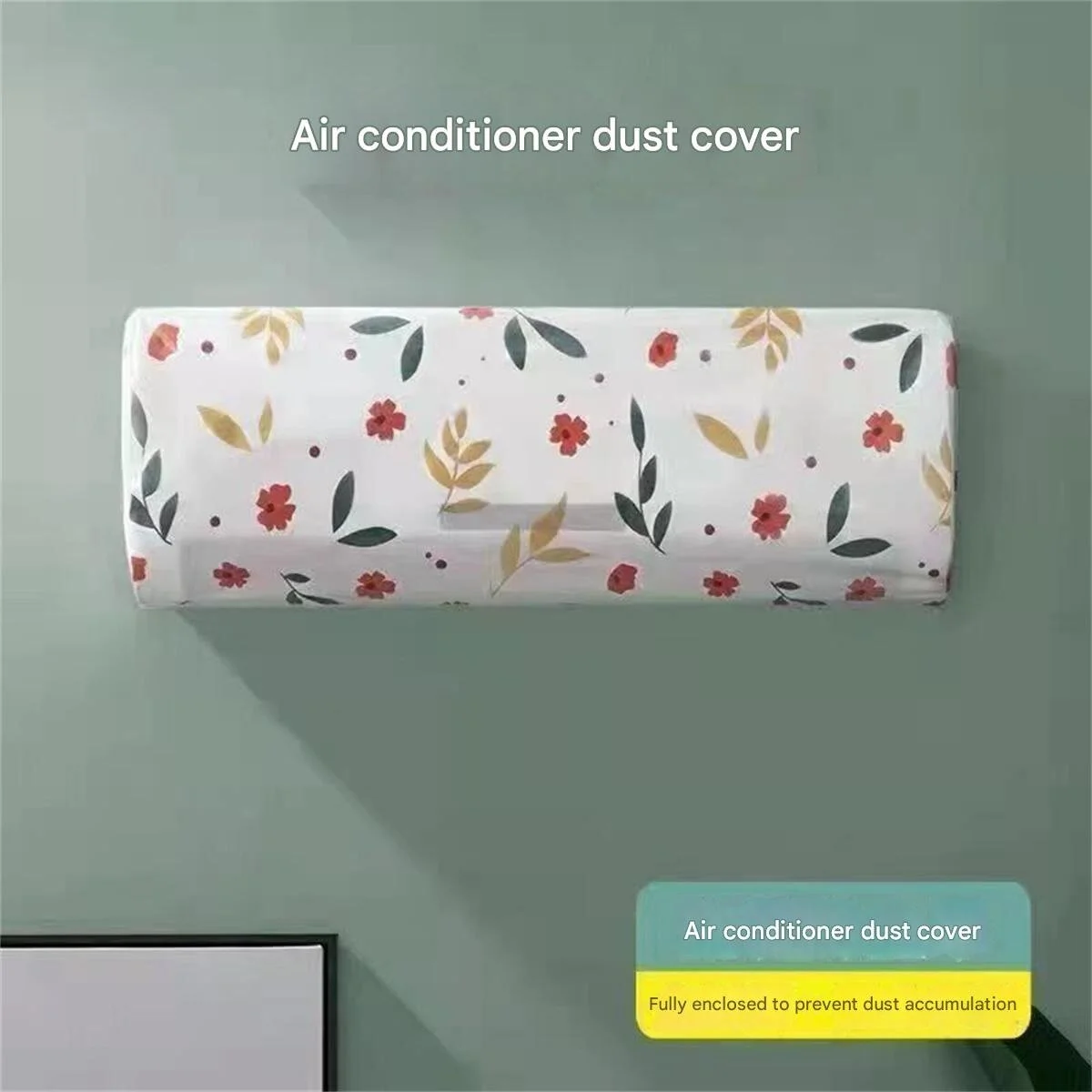 2-piece air conditioner dust cover set with random colors, wall-mounted air conditioner universal minimalist creative cartoon wa