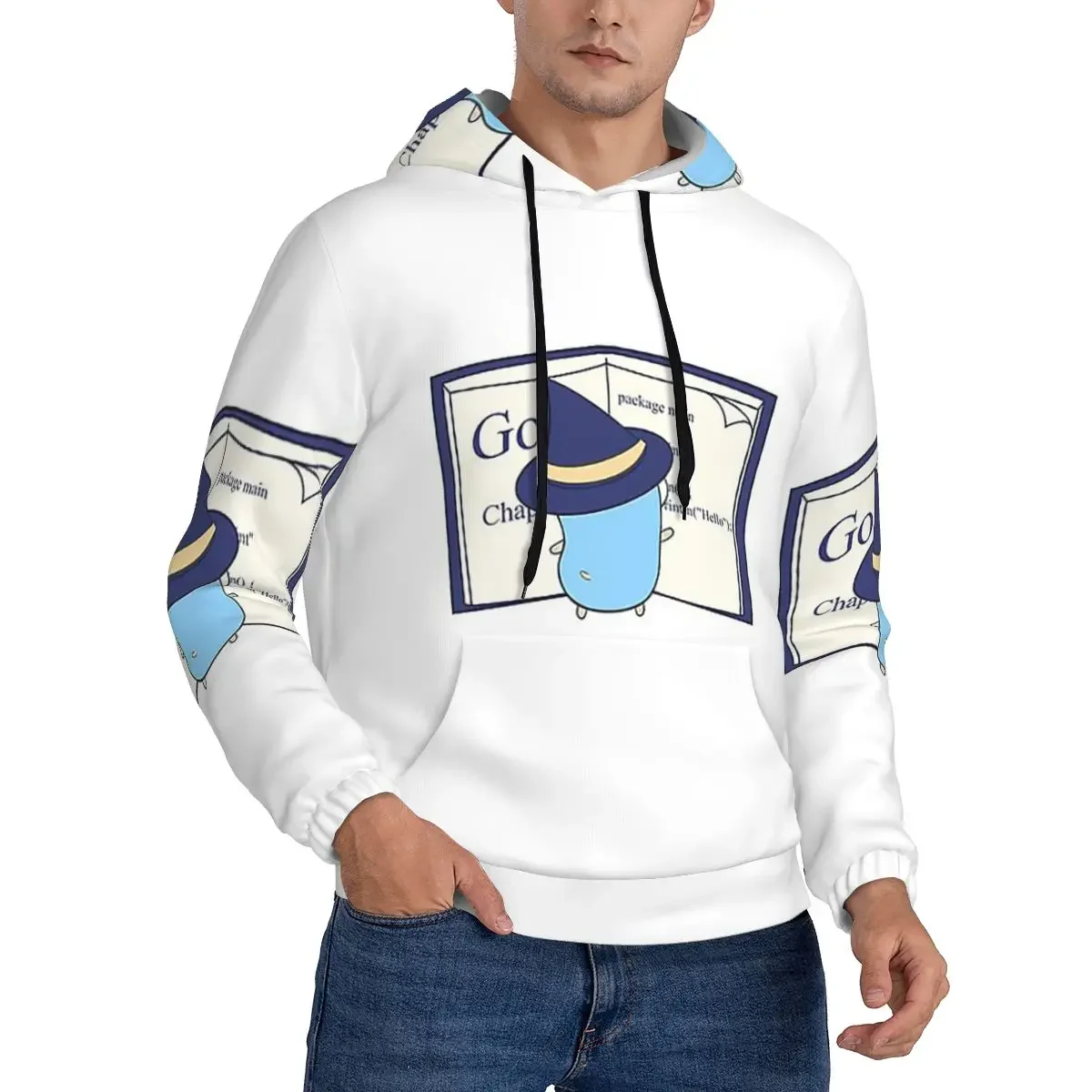 The Go Gopher Golang Witch Learning Hoodie Hip Hop Pullover Autumn Winter Men's Women's Sweatshirts Long Sleeve Tops