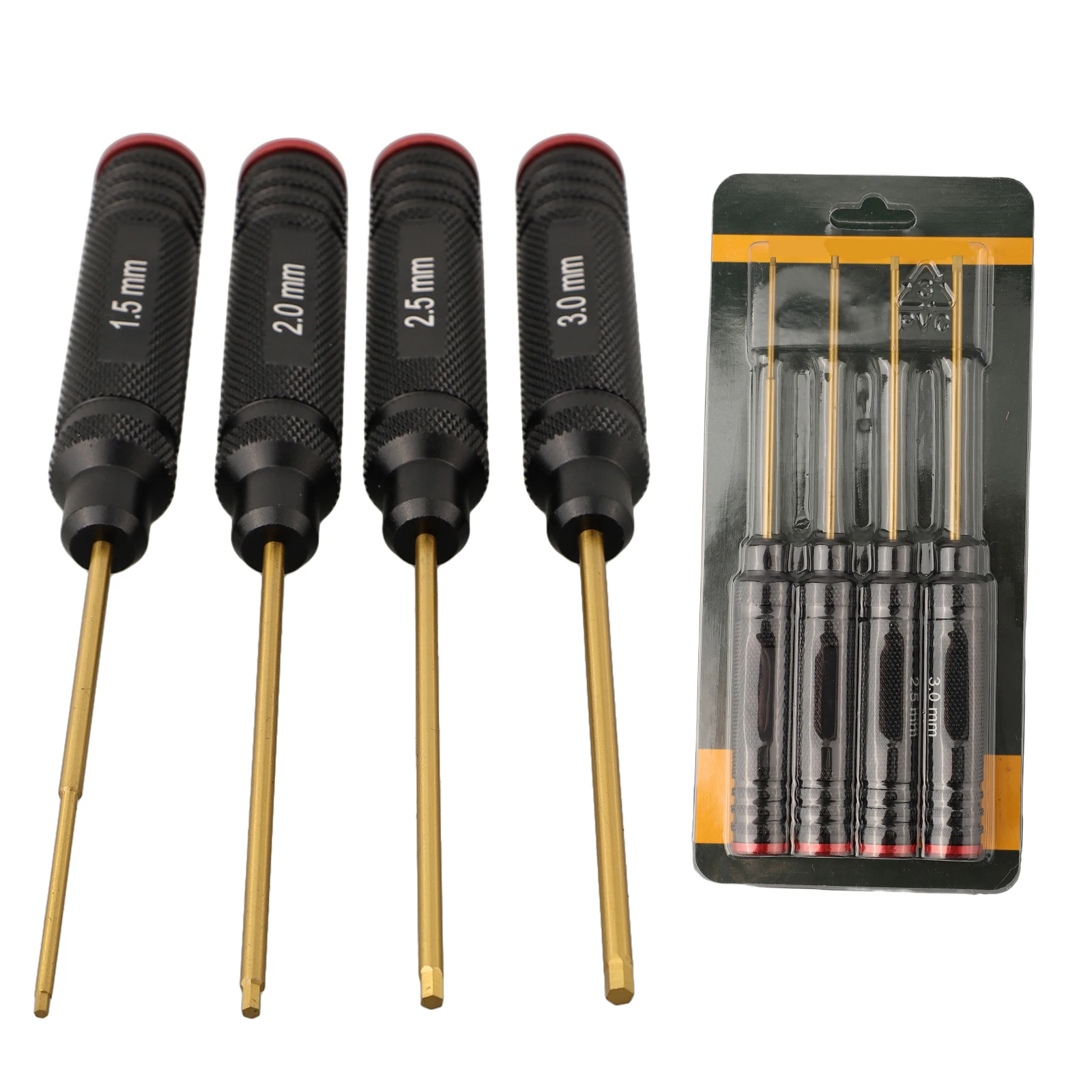 1/4Pcs Hex Screw  Driver Set Hexagon Screwdriver Tool  Kit For RC Tool Models 1.5/2.0/2.5/3.0mm Hexagon  Wrench Screwdriver Tool