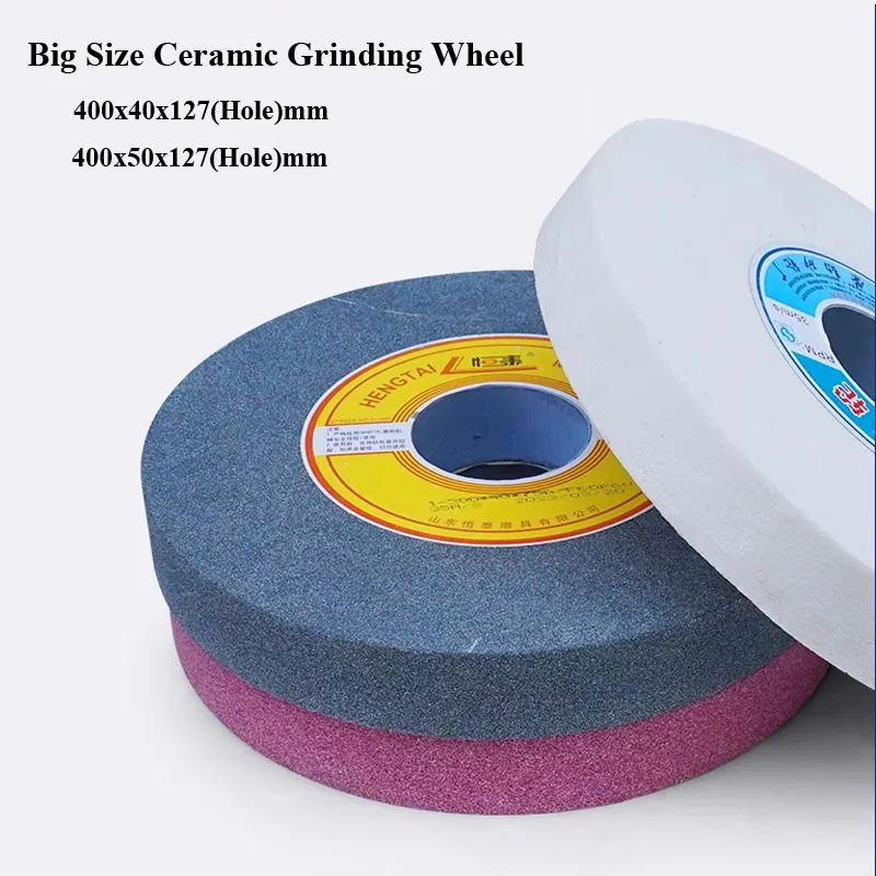 1PCS big Size Flat Grinding Wheel 400*40/50*127mm WA/PA/A/GC 7130 Cylindrical ceramic grinding wheel Single crystal jade #46~#80