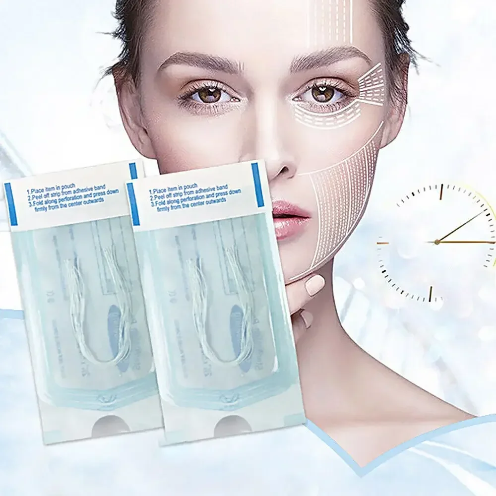 120PCS No Needle Gold Protein Line Absorbable Anti-wrinkle Face Filler Lift Firming Collagen Thread Anti-Aging Facial Serum