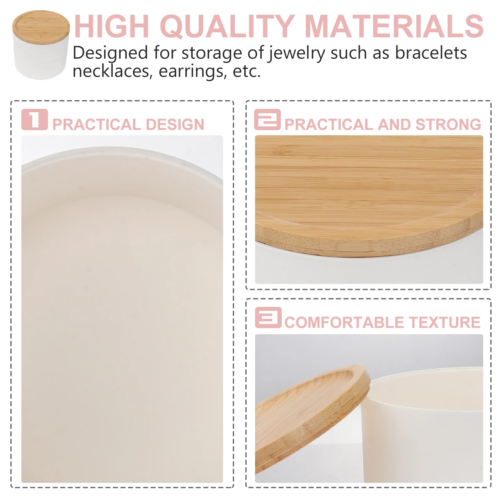 

1pc Jewelry Storage Box Compact Organizer For Necklace Bracelet Ring Earrings Holder Gift Case Container Decorative Jewelry