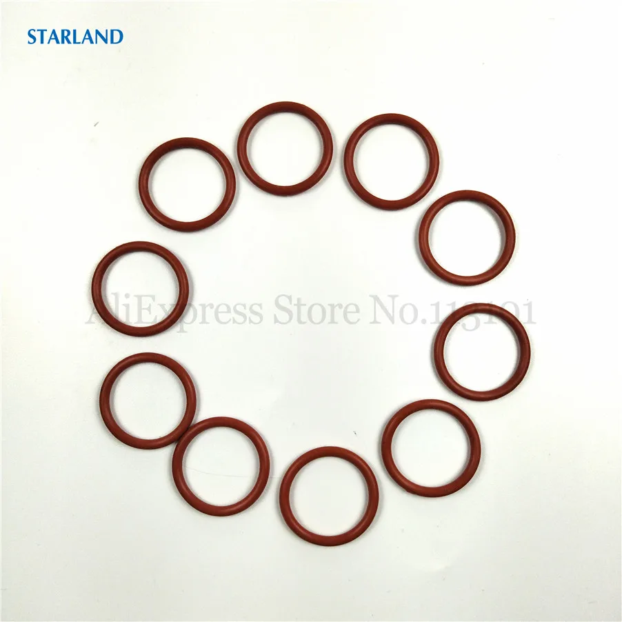 10 In 1 Sealing O Rings Small Red Gaskets External Diameter 24mm Spare Parts Of Valve Rod Soft Ice Cream Machines Accessories