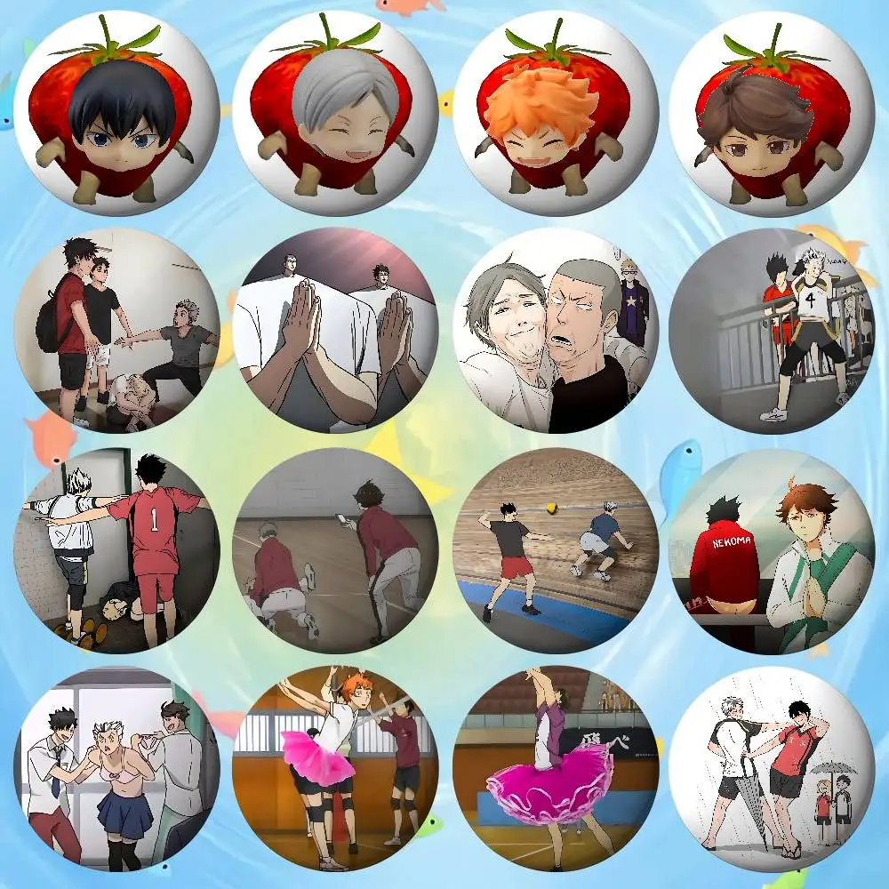 أمين H-Haikyuu شارات صفيح لينة زر دبوس بروش شارة معدنية مخصصة مجوهرات اكسسوارات قبعة حقيبة التلبيب