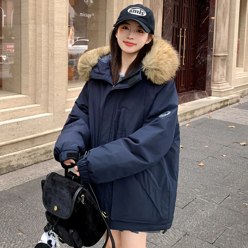 

Parkas For Winter Womens Autumn Coating Flap Chic Comfy Hoody Edgy Cashmere Plaid Hip-Hop Thicken Anti-Static Feminine Sashes OL