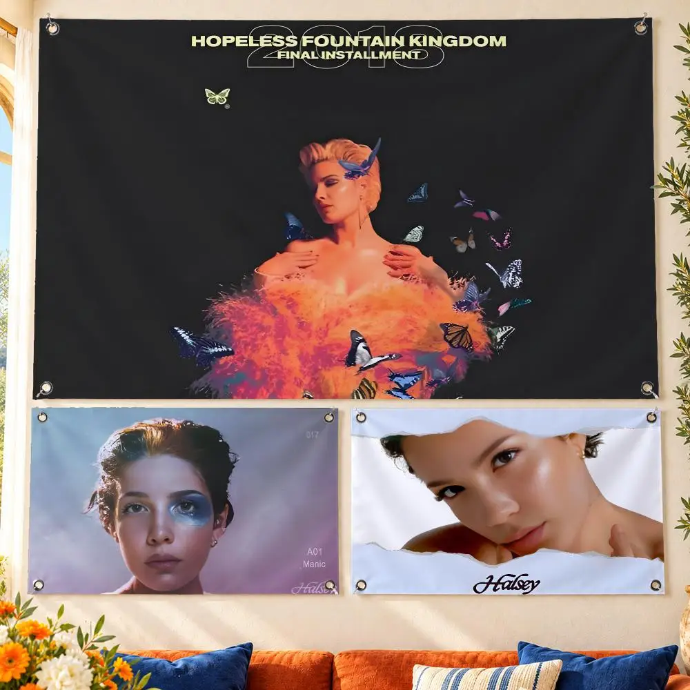 Halsey Flags Aesthetic Room Decor Wall Hanging For Bedroom Dorm Gaming Room And Parties