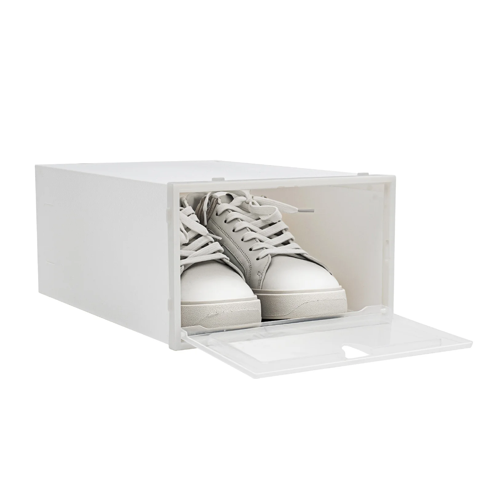 20PCS Plastic Shoe Box Storage Organizer Stackable Foldable Clear Shoe Container view 4