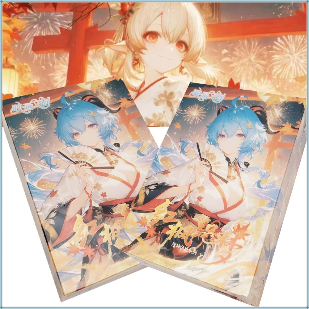 Open World Adventure Game Genshin Impact Color Paper Cards Trendy Exploration 3D ACG Exquisite Peripheral Character Cards Gifts