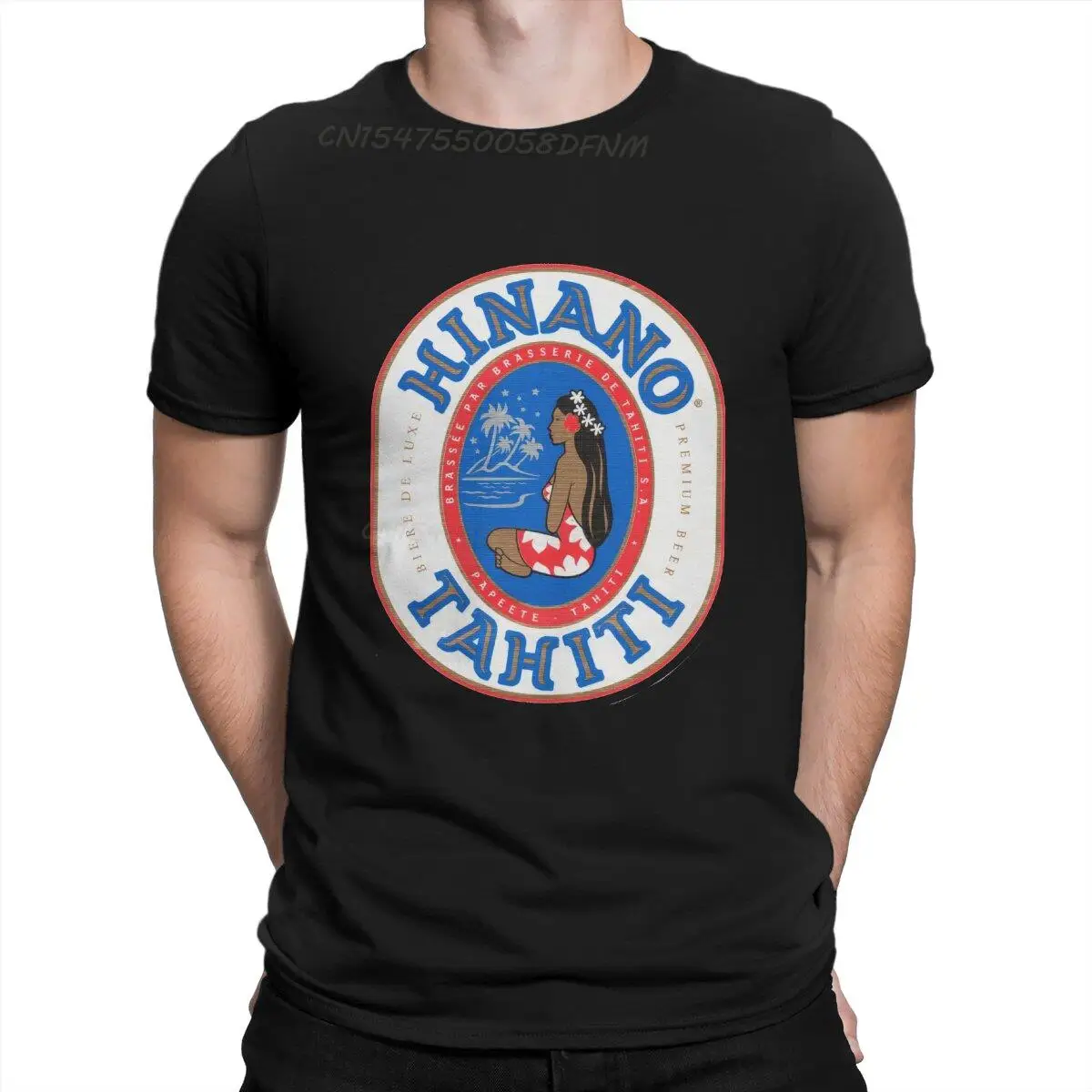 Hinano Tahiti Beach Leisurely Newest T Shirt for Men Beach Camisas Pure Cotton T-shirts Custom Christmas Gifts Tops