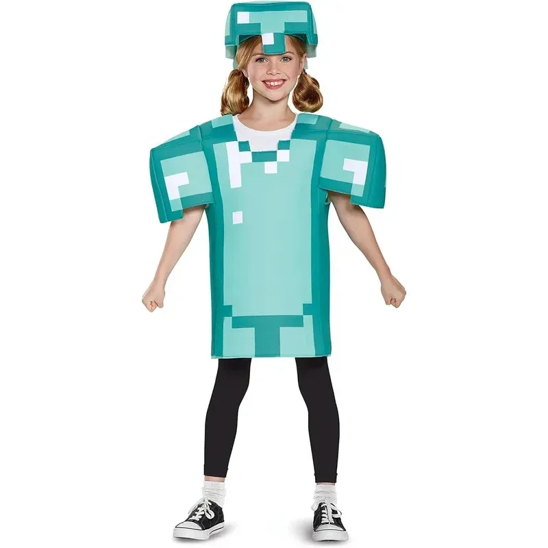 ألعاب ساخنة مسحور الماس درع الزي ستيف ازياء أندر التنين زي لعبة فيديو مستوحاة شخصية الزي للأطفال