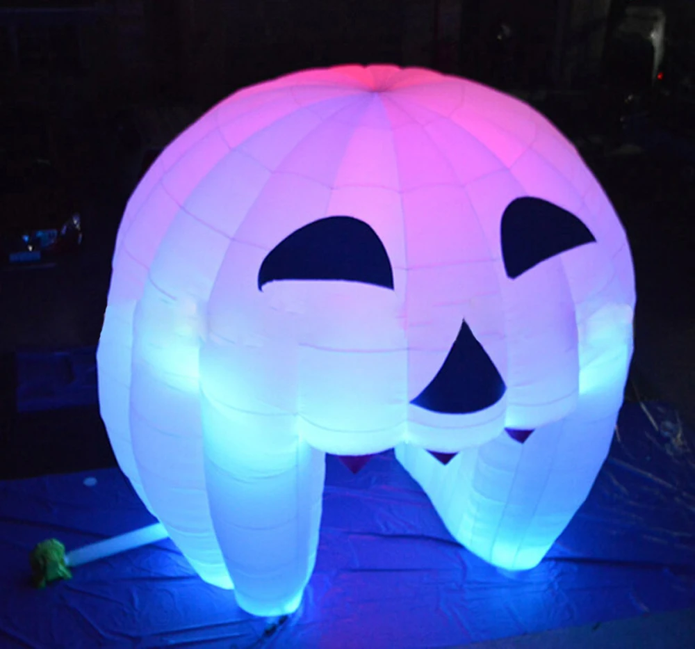 Halloween Inflatable Pumpkin Tent, LED Music Design Outdoor Advertising Inflatables For Festive Events