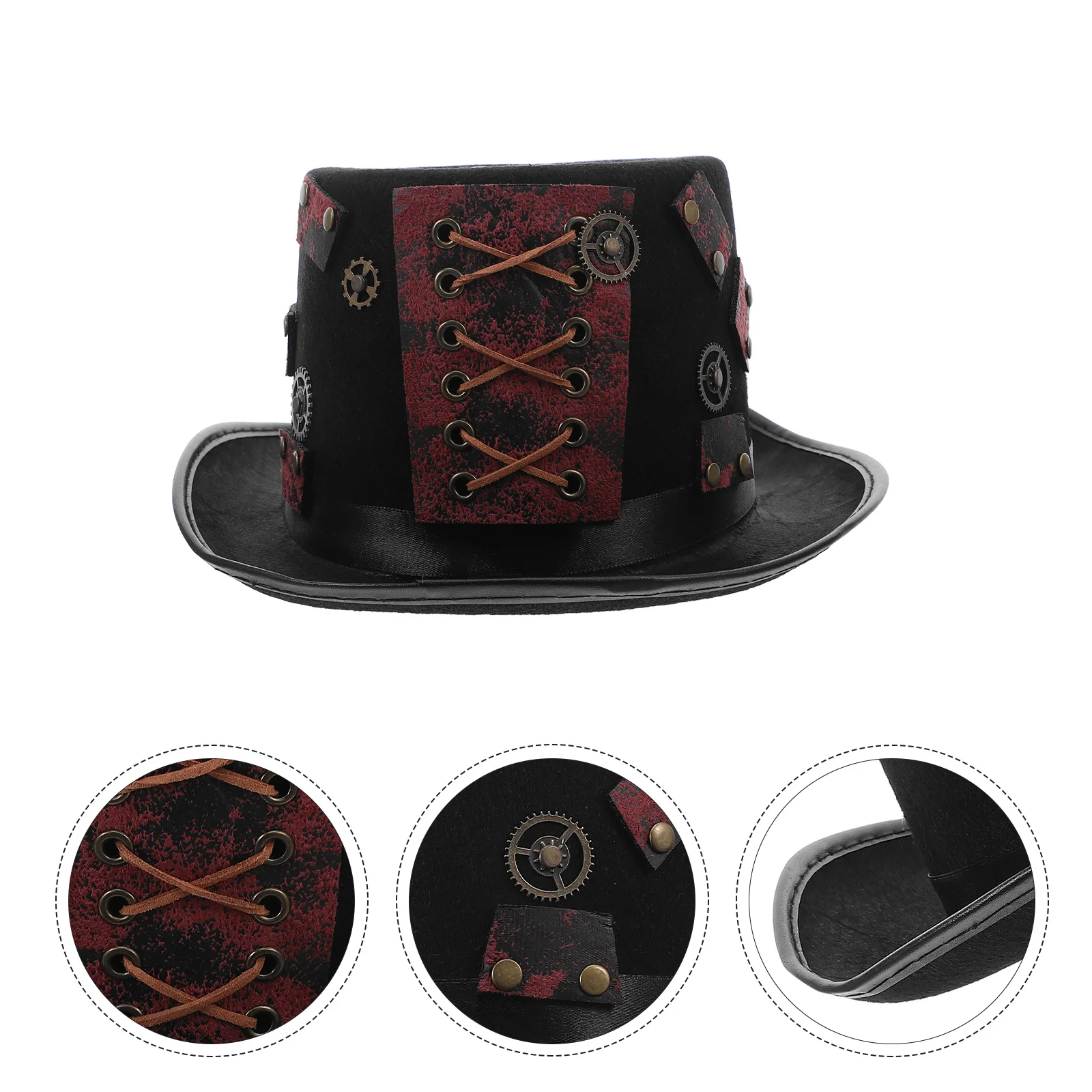 خمر قبعة فاسق القوطية Steampunk نمط تأثيري مهرجان الحفلات حفلة تنكرية كرنفال المسرحية زي التبعي للبالغين