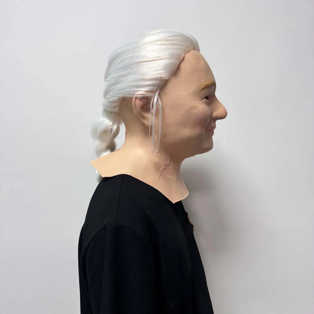 Halloween-Masken für Ältere Frauen und Männer, Falten-Vollkopfmaske, Opa/Oma Gesichtsmaske, Teufel-Neuheiten-Zubehör, Party-Cosplay-Requisiten – Detail 3