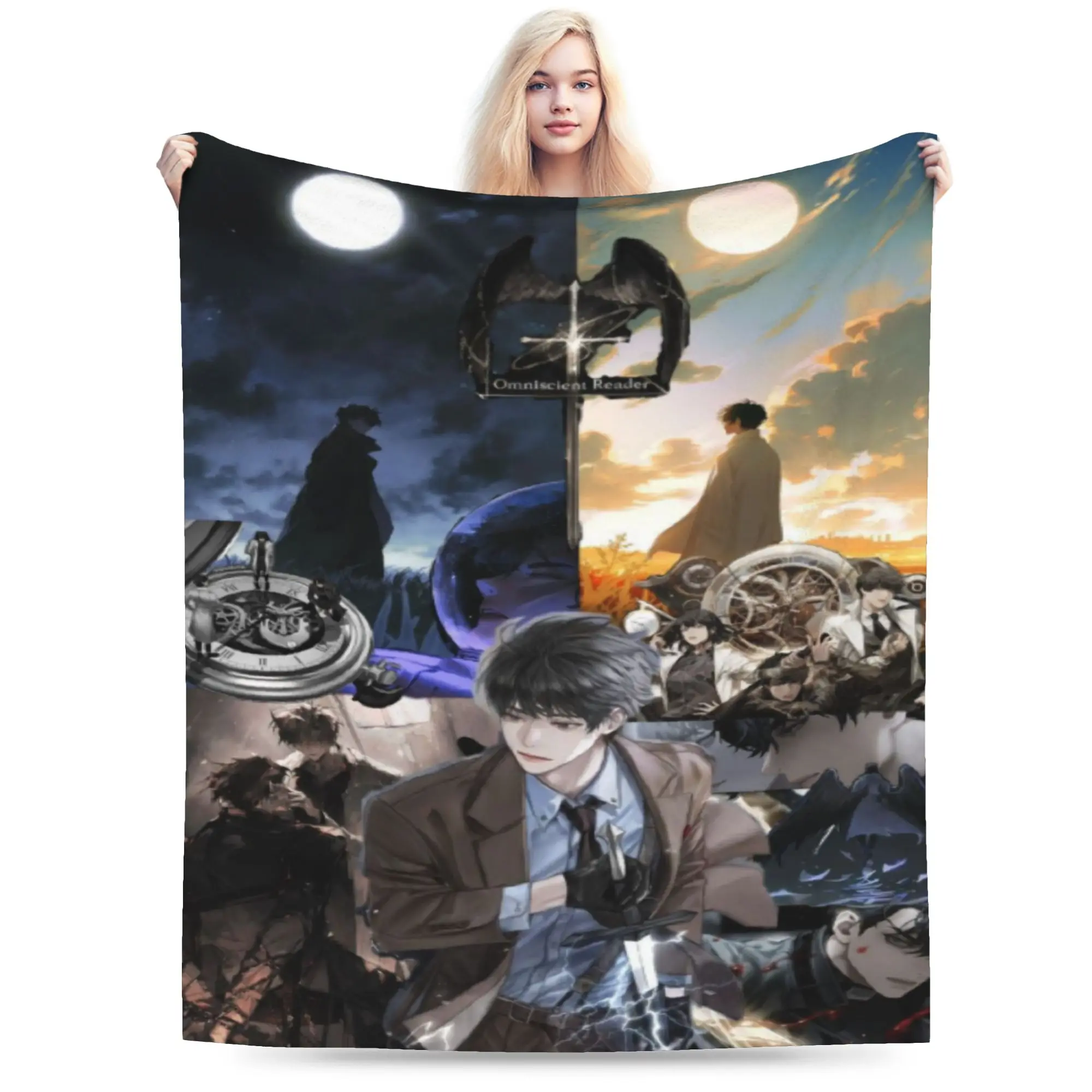 Novel Omniscient Reader Viewpoint  Blankets Flannel  Relax Lightweight Thin Throw Blankets for Sofa Plush Thin Quilt