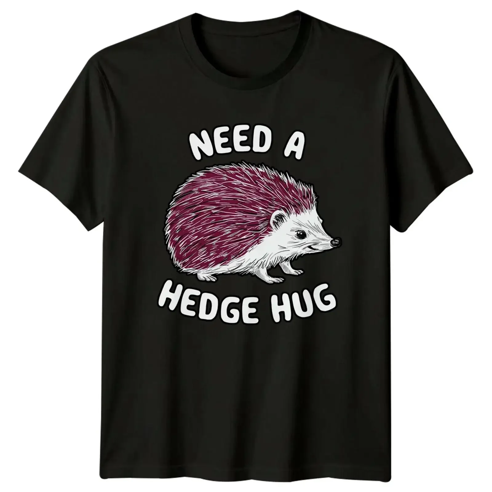 Need A Hedge Hug lustiges Igel-T-Shirt mit sarkastischem Motiv, Vintage-Waschung, Unisex, weich, vielseitig, bequem, Streetwear für Herren