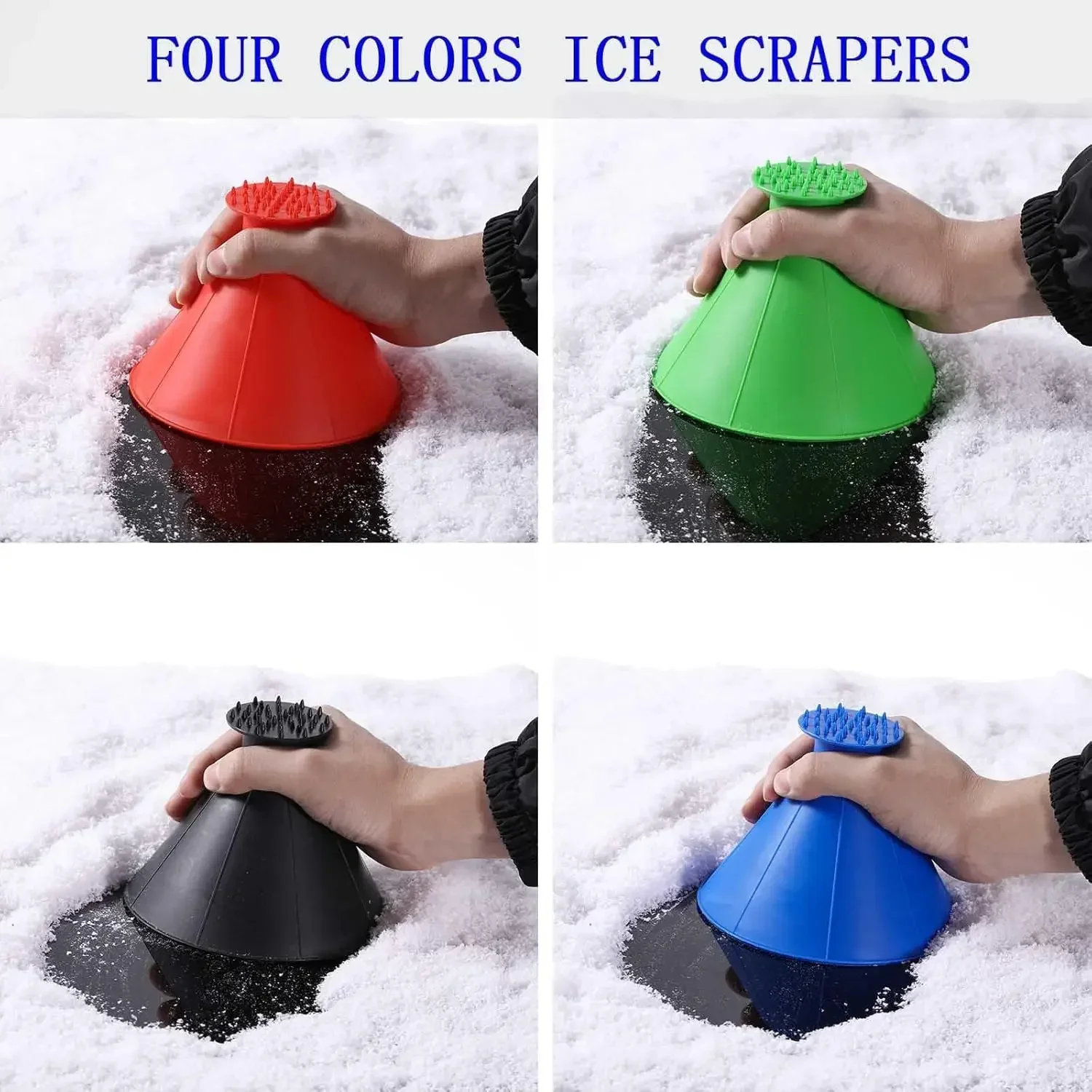 Ice Scraper for Car Multi-Function Round deicer fuel funnel Frost Removal Auto Windshield Defroster Car Winter Accessories