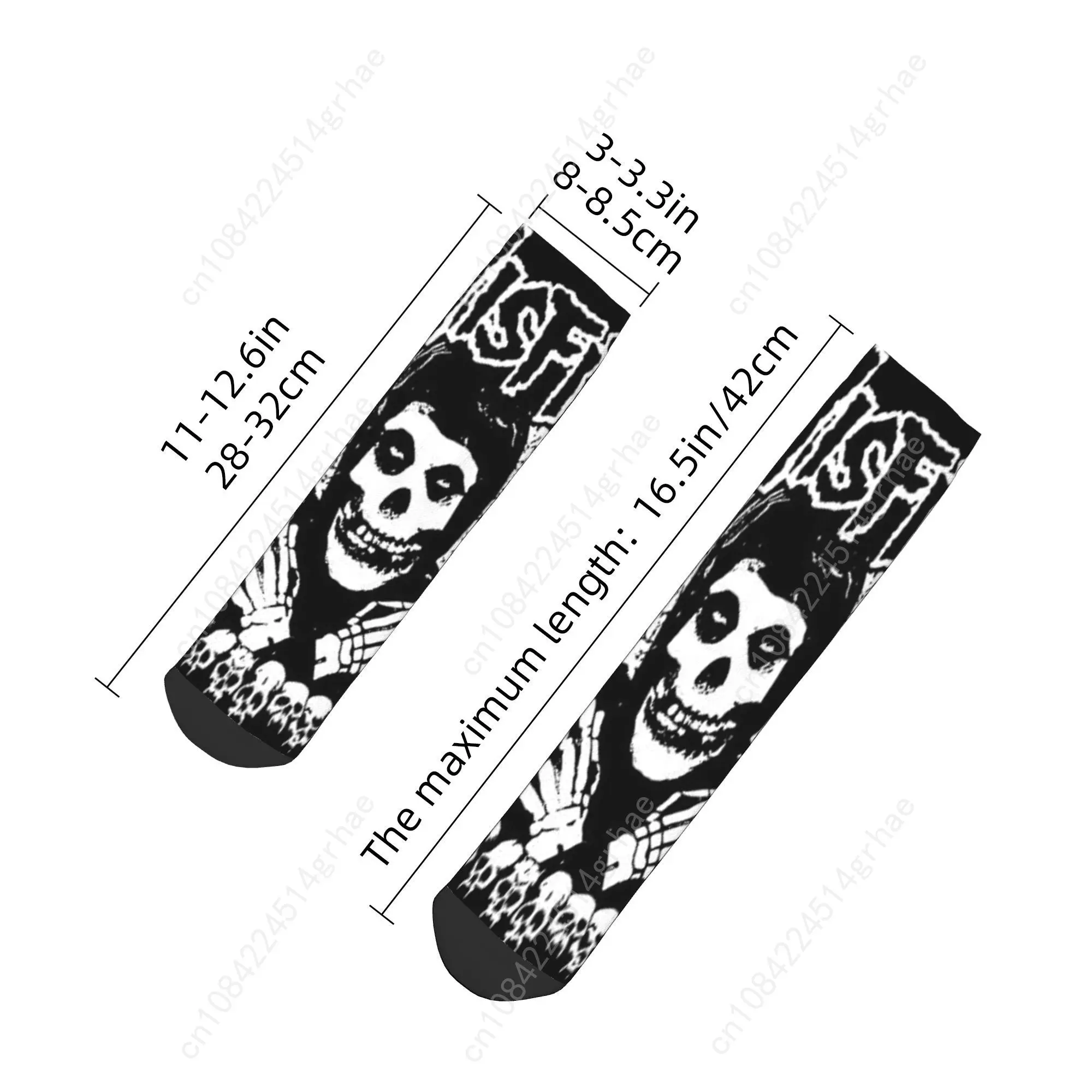 The Misfits Rock Band Pattern Ankle Socks Men  Breathable Leisure Sock Summer Skateboard Anti Bacterial Graphic Socks Gift