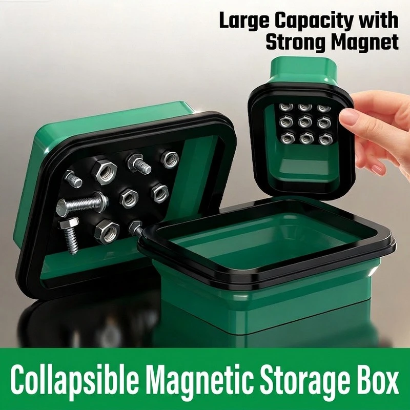 

Magnetic Perforated Plate Wall Fixing Parts Organizer Tool Storage System Silicone With Compartments Bowl Tray Box Screws Bit