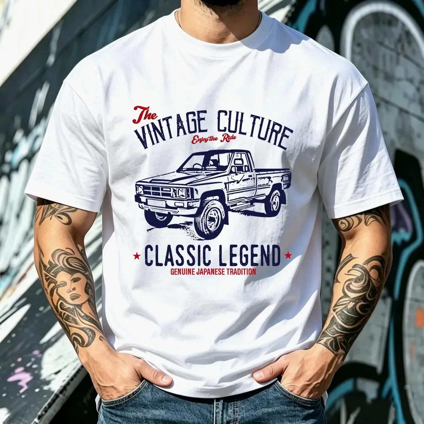 washed T Shirt JAPANESE PICK UP TRUCK HILUX MK4 1983 3 NEW COTTON long or short sleeves vintage Washed streetwear Breathable