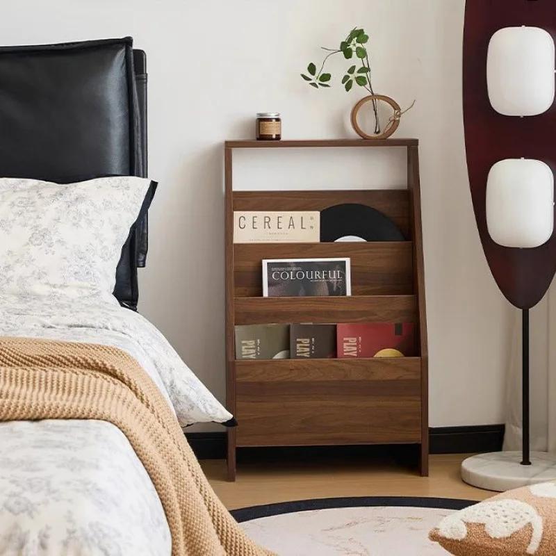 Floor-to-ceiling against the wall Medieval magazine rack, tavern, vinyl record storage rack, office hall, weekly newspaper