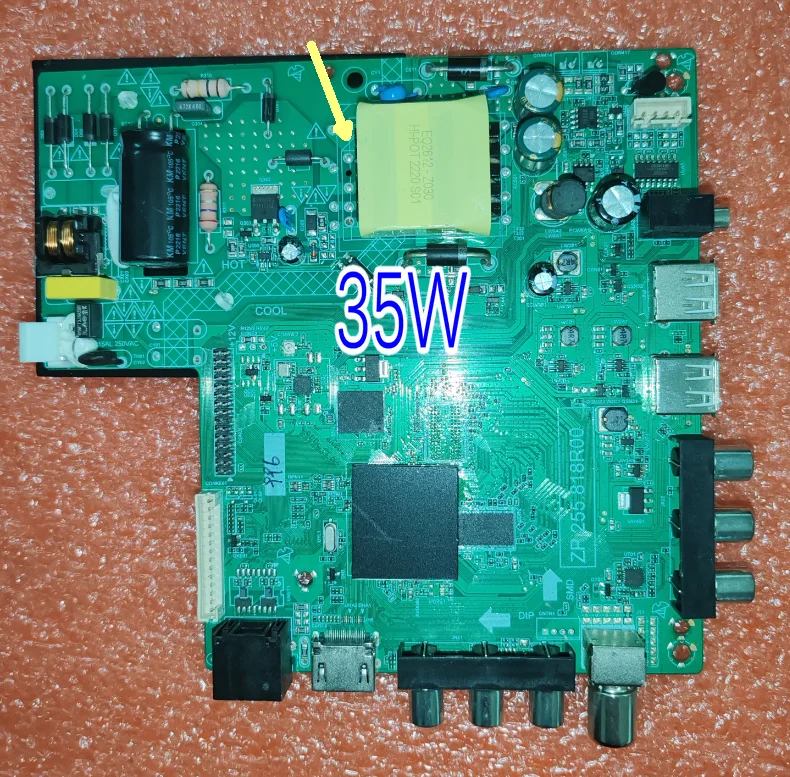 

ZP.255.818R00 Network WiFi three in one TV motherboard, physical photo, tested for 36--62V 600ma 1366X768 max 25w