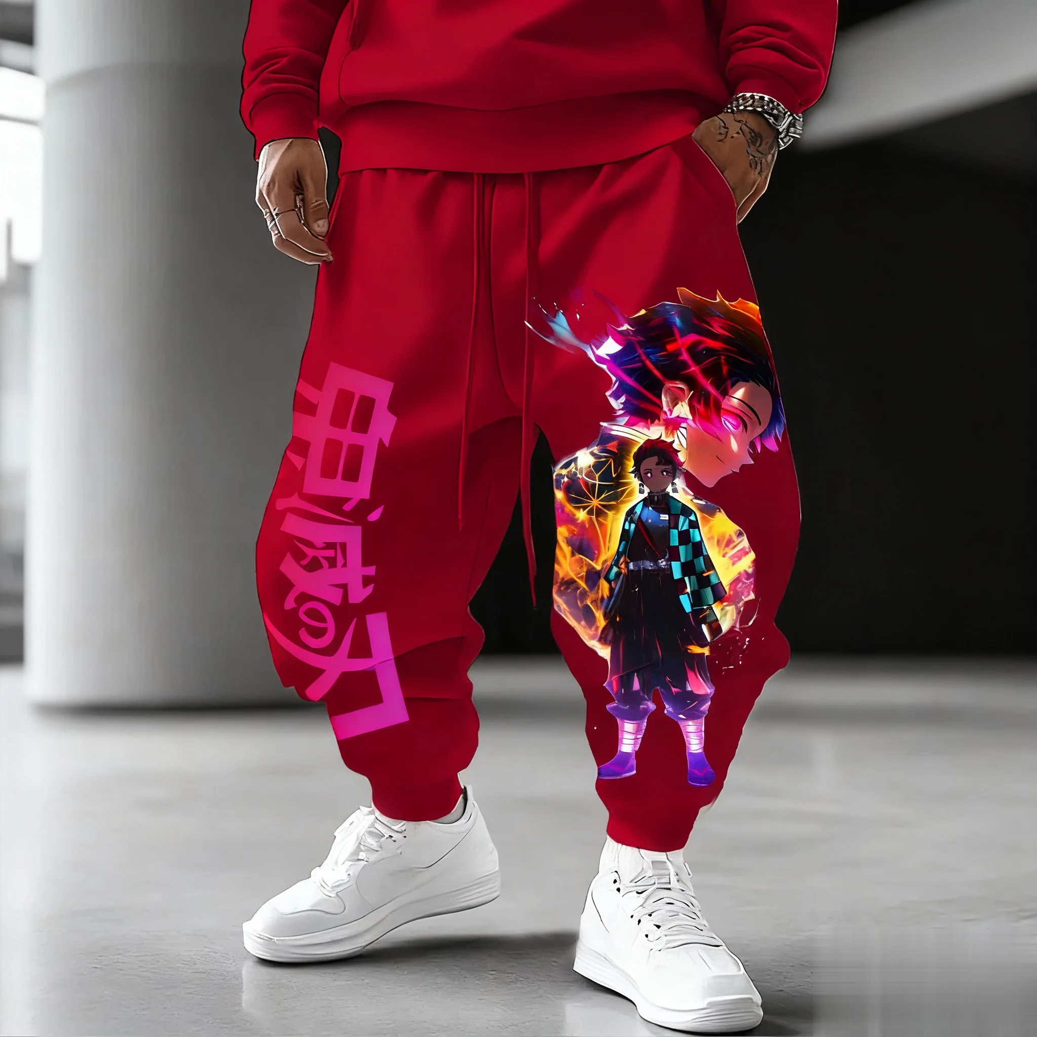 Demon Slayer Anime Men Women Sweatpants Loose Casual Sports Pants Streetwear Hip Hop Trousers Summer Autumn Fashion Y2k Clothes