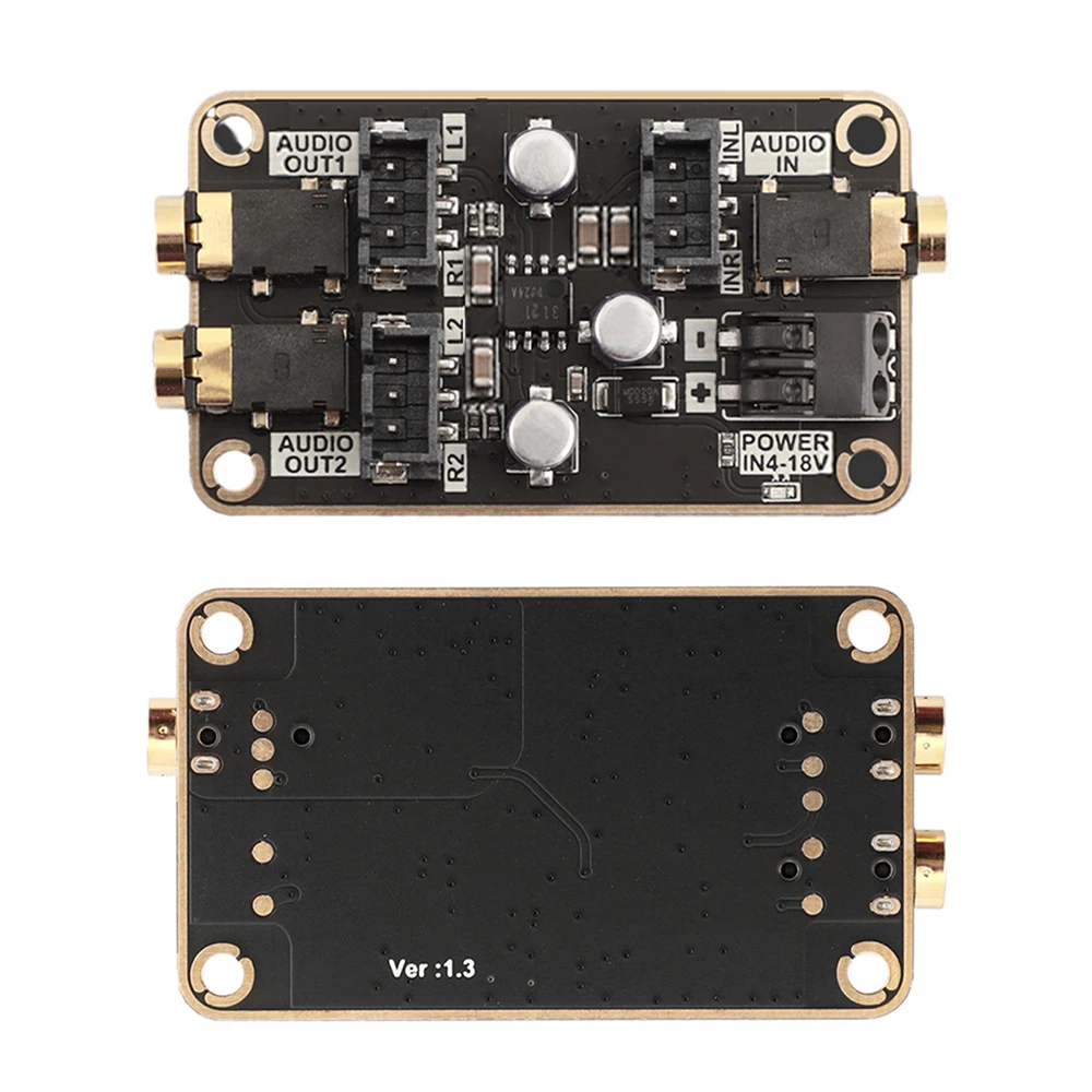 DC4-18V Audio Isolation Noise Reduction Module Audio DSP Common Ground Amplifier Board Car Audio DS Power Amplifier Board