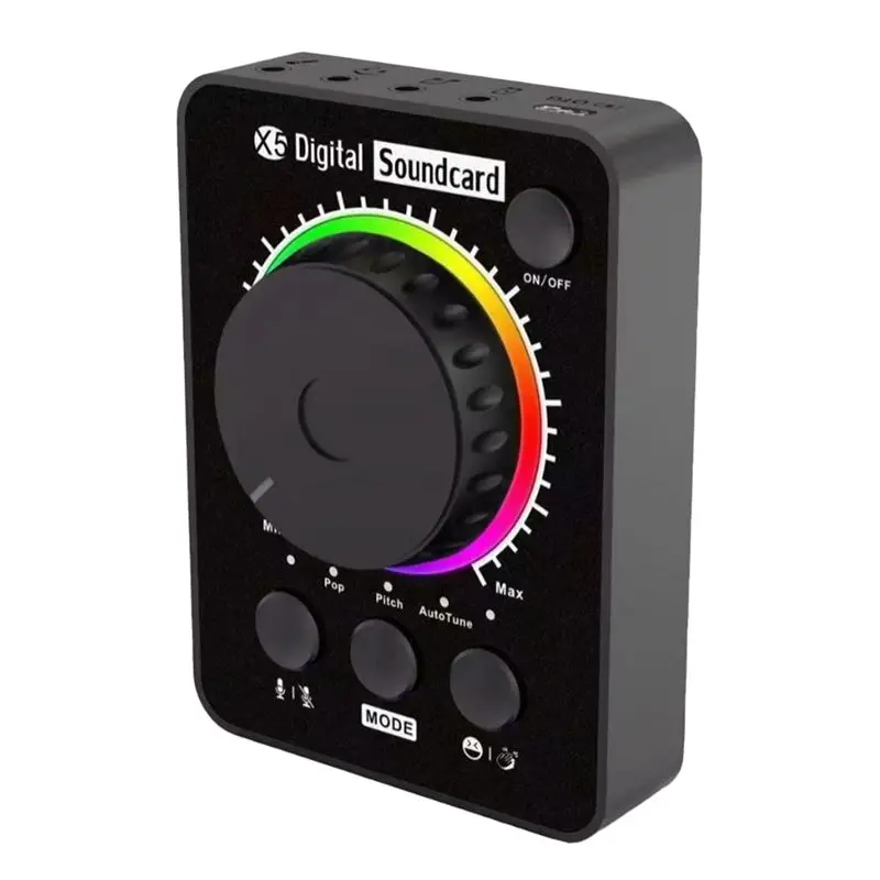 

New Product X5 Live Broadcast Sound Card Set Live Sound Card ABS Convenient Desktop Live Broadcast