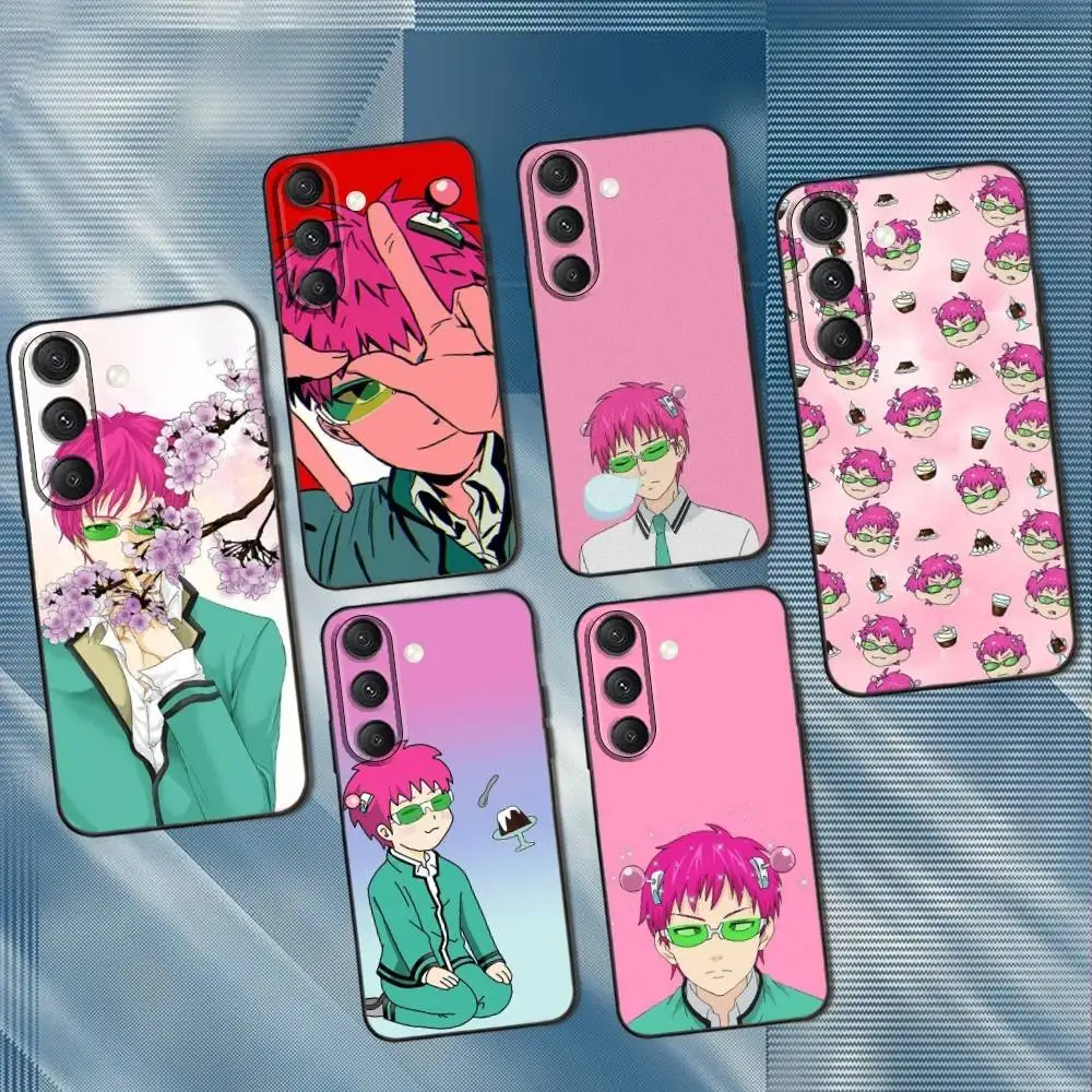 

Cute S-Saiki K-Kusuo Phone Case For Samsung S22,S24,S25,S23,S20,S30,S21,Ultra,Plus,5G,Fe,Lite black Silicone Phone Cover