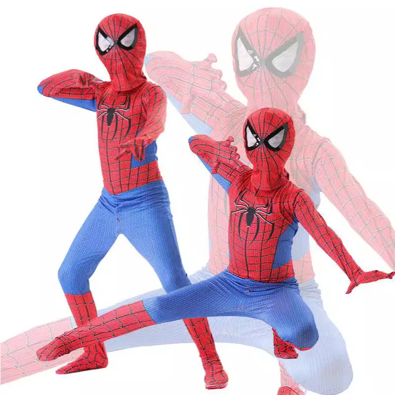 New Superhero Spiderman Kids stitch Costume Set Iron Miles Amazing  Halloween Outdoor Play Cosplay Bodysuit for Boys and Girls