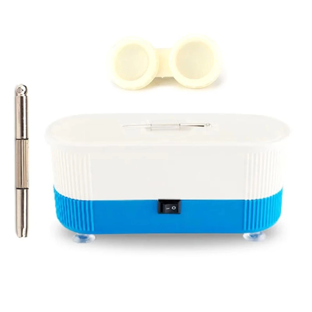 Portable Ultrasonic Cleaning Glasses Jewelry Watch Contact Lenses High Frequency Vibration Battery Washing Machine Ring Brush