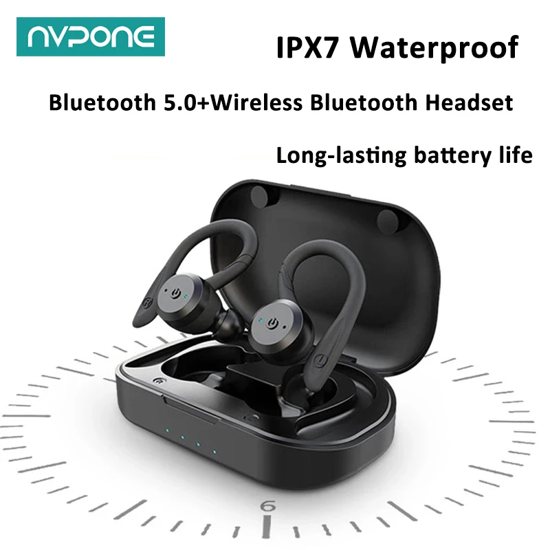 

Bluetooth 5.0 Earphones 20 Hours Play time Swimming Waterproof Headphones Dual Wear Style Sport Headset TWS Ipx7 Earbuds Stereo