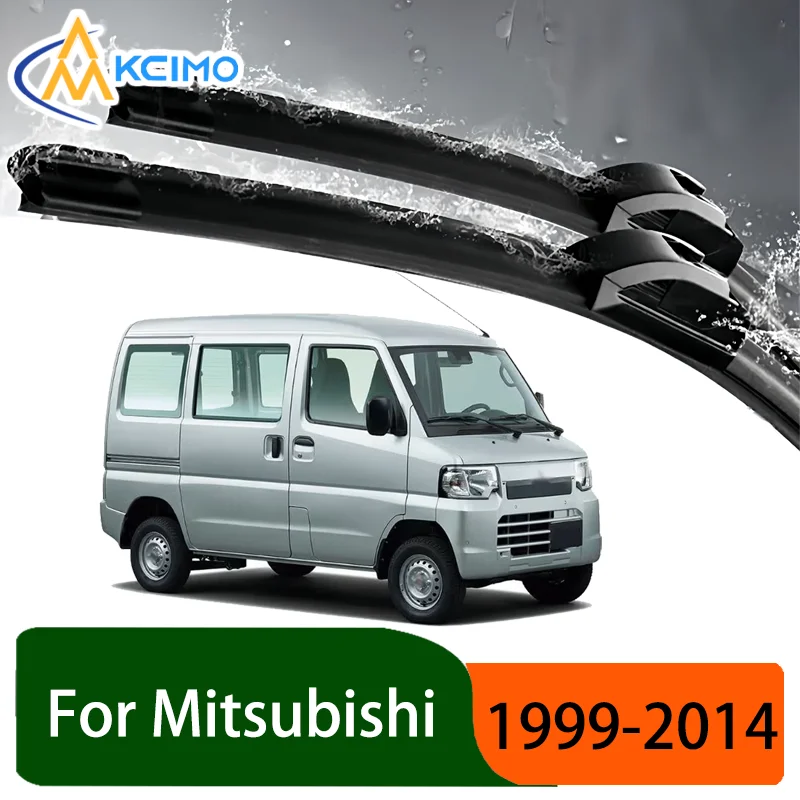 

Silent Black Front Wiper Blades Set for Mitsubishi Minicab U61 1999-2014 Auto Windscreen Windshield Window Wiper Accessories