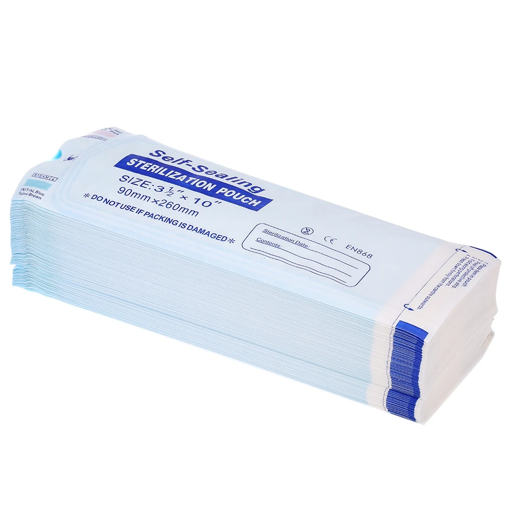 Dental Sterilization Pouch, Disposable, Self-Sealing, Grade Paper, 260*90mm