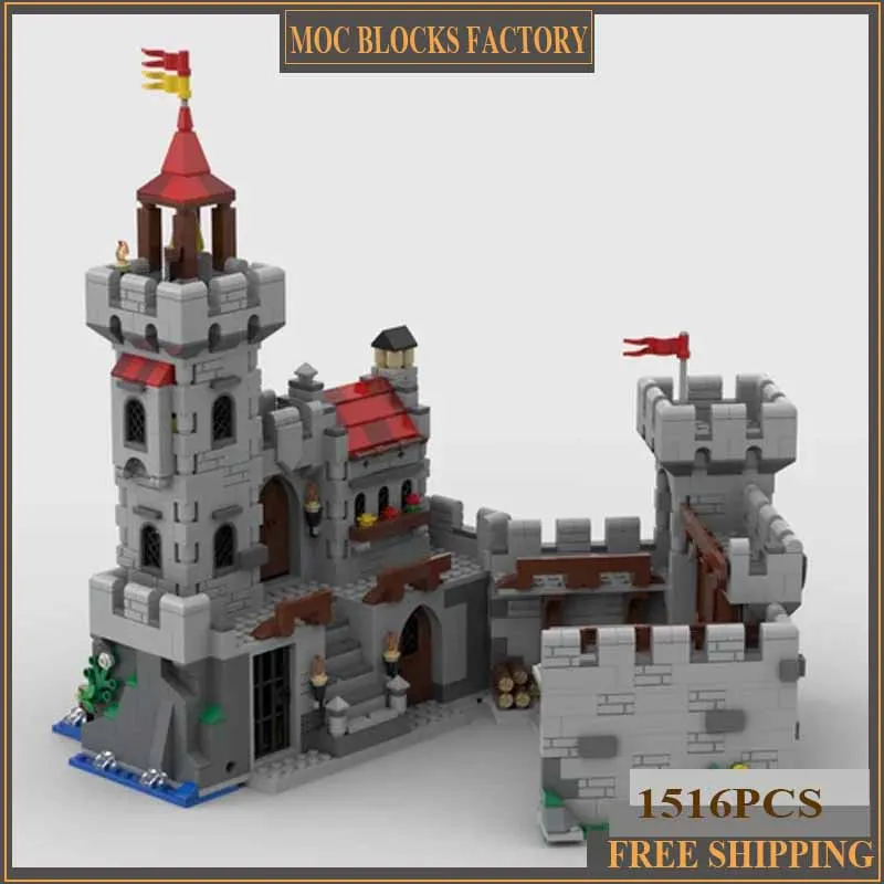 Moc Building Bricks Lion Fortress Model Lochside Castle Technology Modular Blocks Gifts Toys For Children DIY Sets Assembly