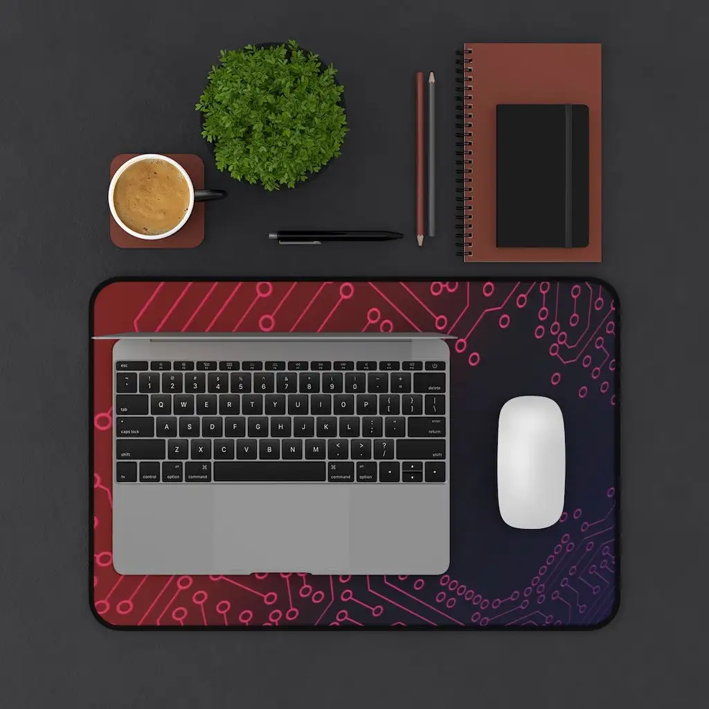 سجادة مكتب رائعة بنمط اللوحة الأم الحمراء، ديكور مكتب جمالي فني، هدية لعشاق الطراز البسيط، سجادة ألعاب #3