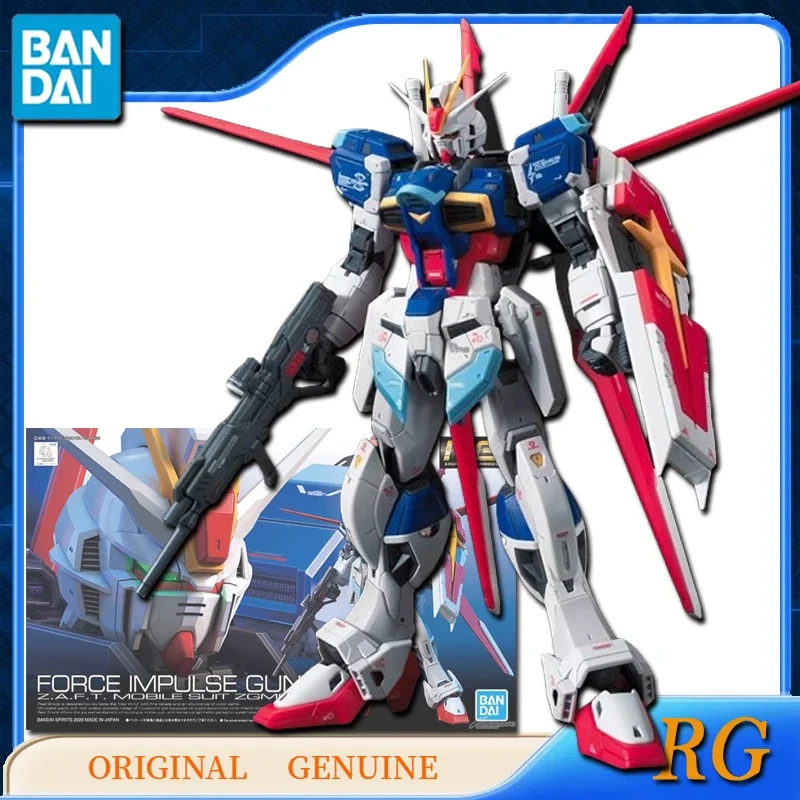 Bandai Original Genuine RG FORCE IMPULSE GUNDAM Anime Action Figures Toys for Kids Gift Assembly Model Ornaments