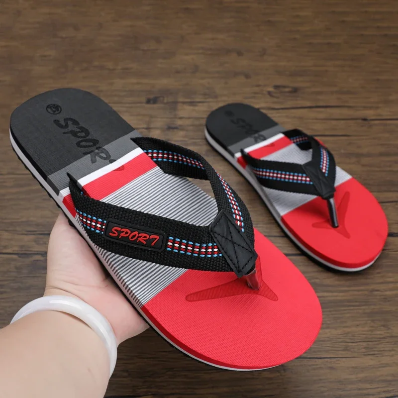 High Quality Men's Slippers Indoor Fashion Casual Herringbone Slippers Summer Outdoor Beach Breathable Flip Flops Home Slippers