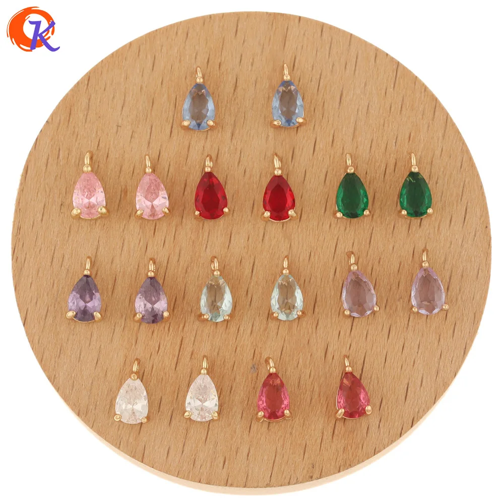 

Cordial Design 100Pcs 5*8MM Jewelry Accessories/Hand Made/Crystal Charms/Drop Shape/DIY Making/Earring Findings/CZ Pendant